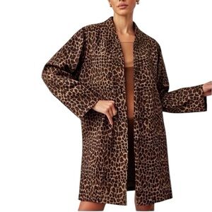 🆕 ALLISON DALEY Microfiber Animal Print Overcoat
